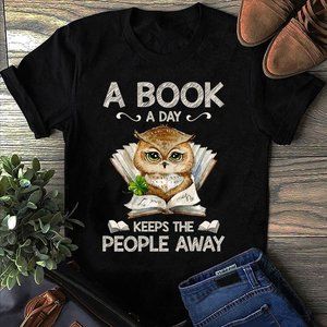 Owl A Book A Day Gift Shirt